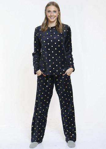 חליפת פנאי פליז METALLIC DOTS