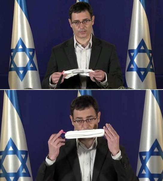 מנכ"ל משרד הבריאות והמסכה שאלתר צילום: לע"מ